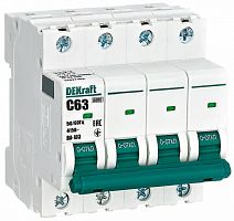 Выключатель автоматический DEKraft ВА-103 4п 63А C 6кА картинка